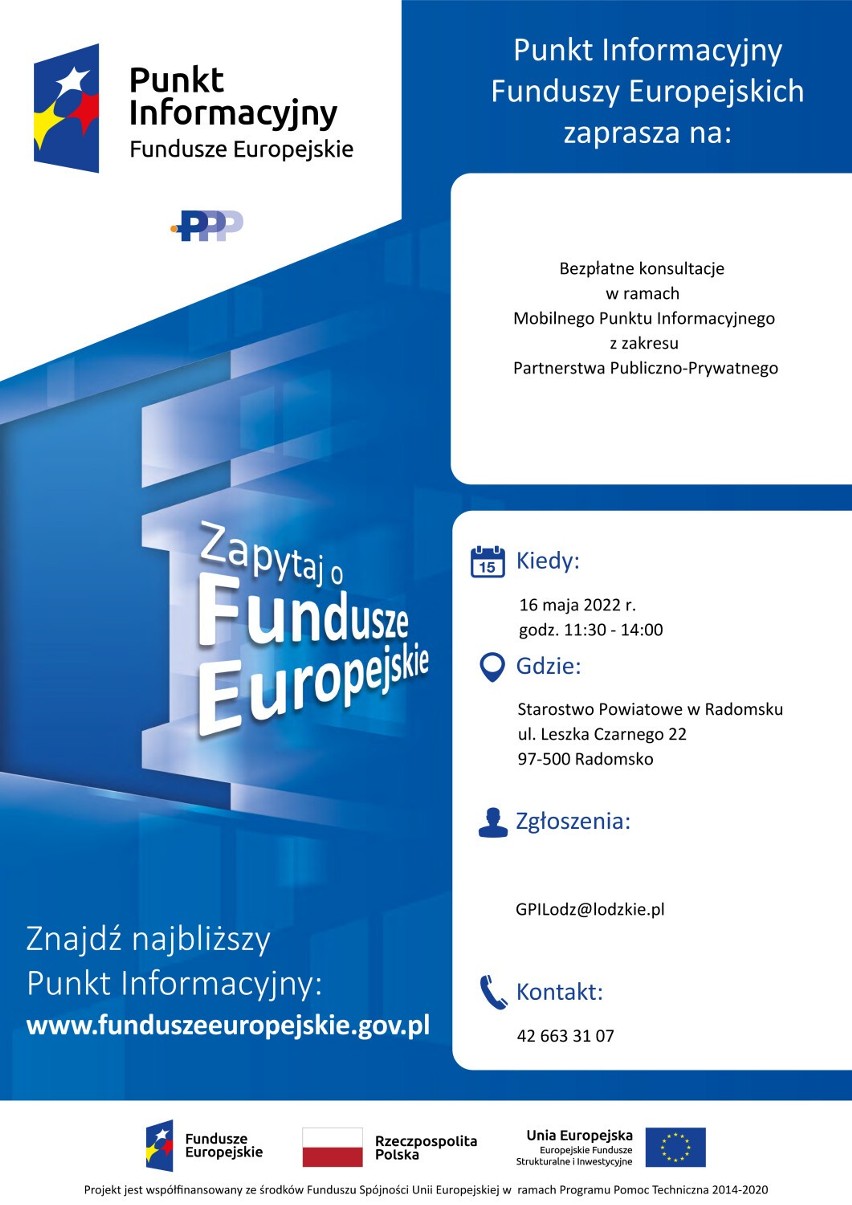 Mobilny Punkt Informacyjny na temat Funduszy Europejskich w Radomsku