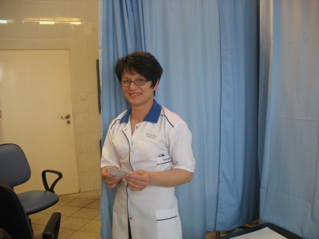 Barbara Treder, pielęgniarka ze SPZOZ Żukowo