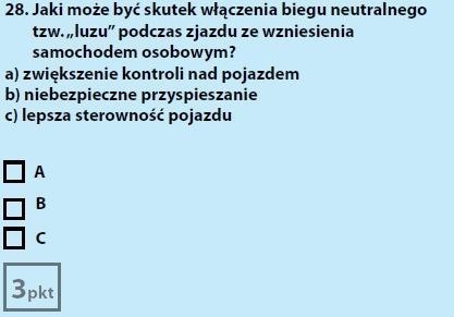 W nowych testach na prawo jazdy na przeczytanie pytania i...