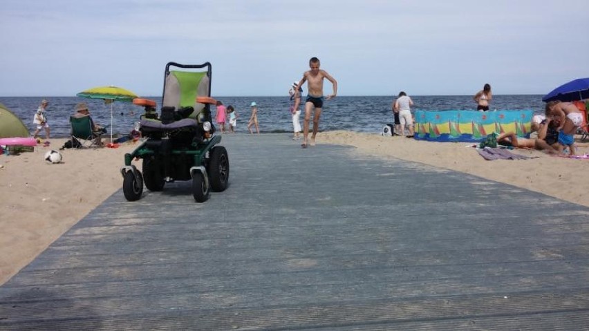 Gdańsk Jelitkowo - nowa kładka na plaży