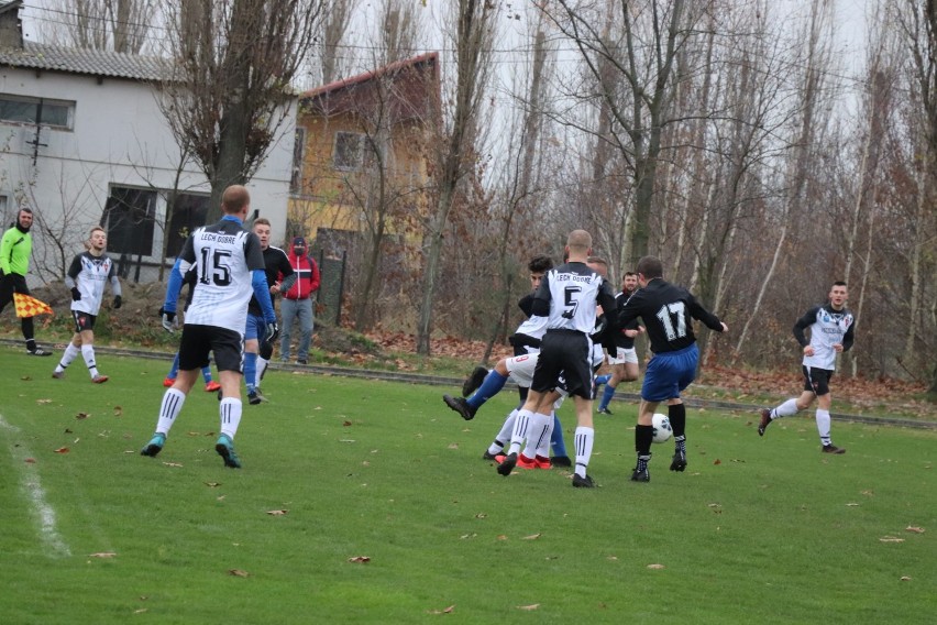 Kujawy Kozy - Lech Dobre 3:3 w 13. kolejce A klasy. Gracjan Wojtasik bramkarz Kujaw zdobył gola z połowa boiska [zdjęcia]