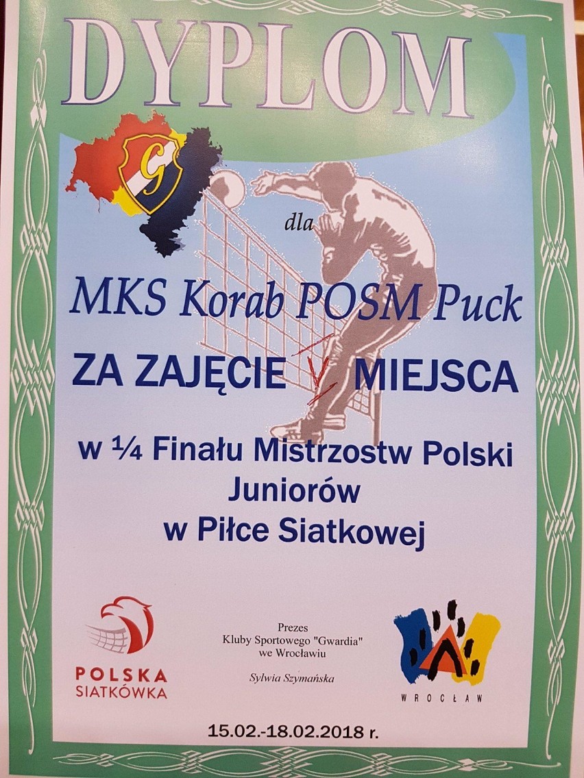 MKS Korab Puck zagrał we Wrocławiu w 1/4 Finału Mistrzostw...