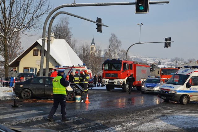 Wypadek w Mszanie Dolnej