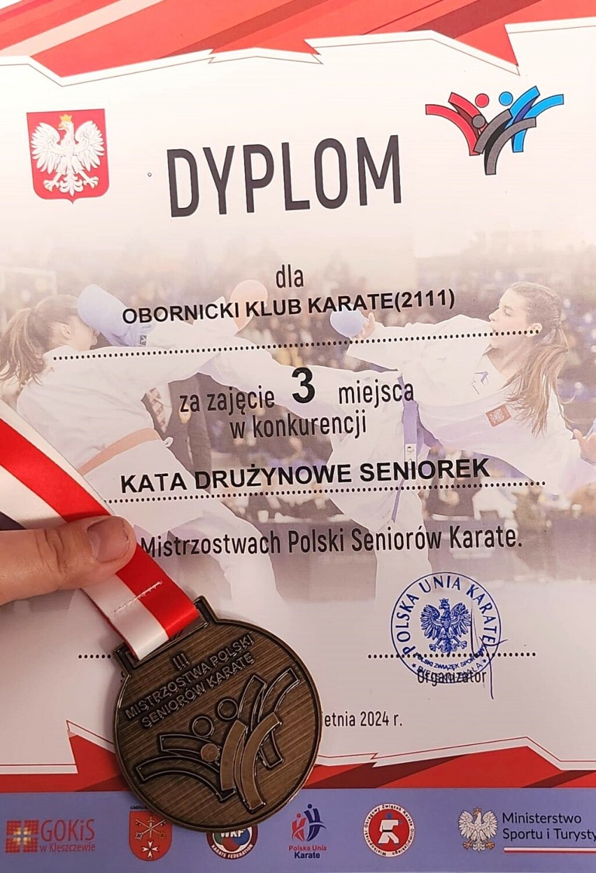 Sukces Obornickiego Klubu Karate. Medal z Mistrzostw Polski Seniorów!