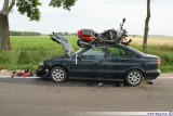 Wypadek w miejscowości Bolesty. Kawasaki wjechało na volvo [zdjęcia]