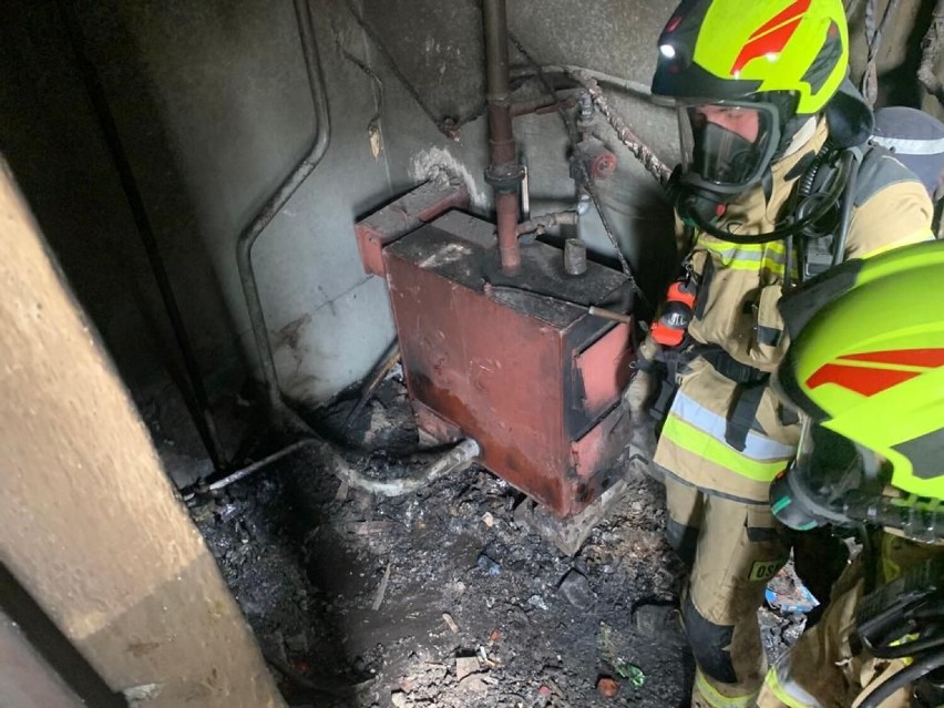 Pożar kotłowni w budynku mieszkalnym w Opalenicy