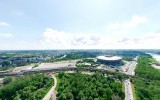 Panorama miasta z widokiem na Stadion Narodowy