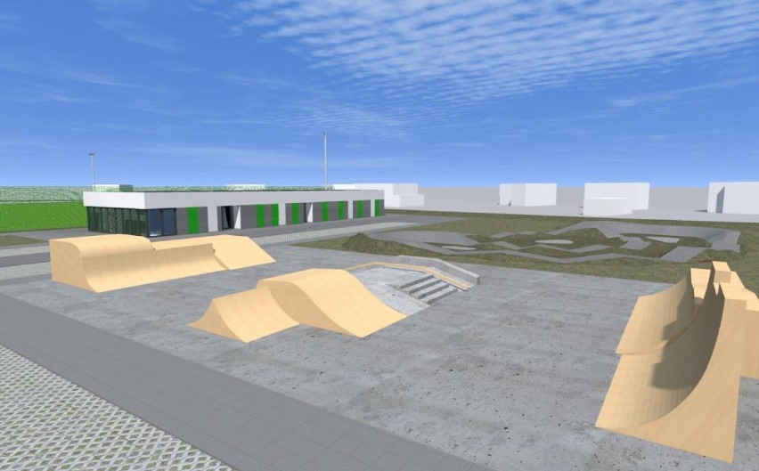 Nowy skatepark w Zawierciu będzie wyposażony w liczne i...