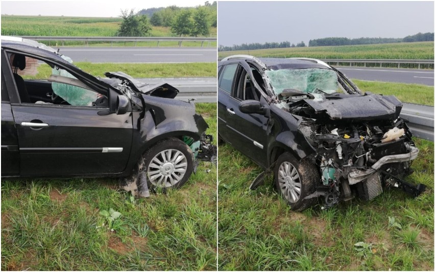 Wypadek na autostradzie A1 na odcinku Włocławek - Kutno