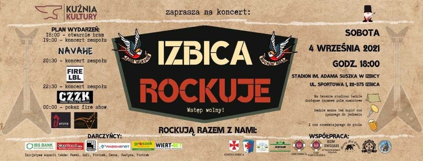 To będzie pierwszy rockowy koncert na stadionie w Izbicy