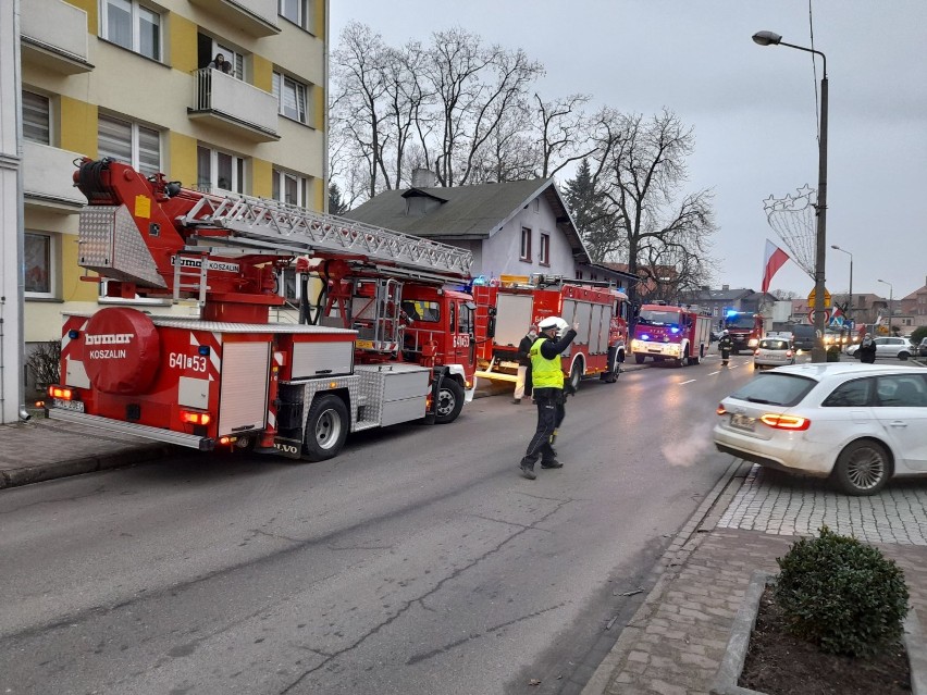 Uwaga na utrudnienia w centrum Wolsztyna! Straż pożarna na miejscu