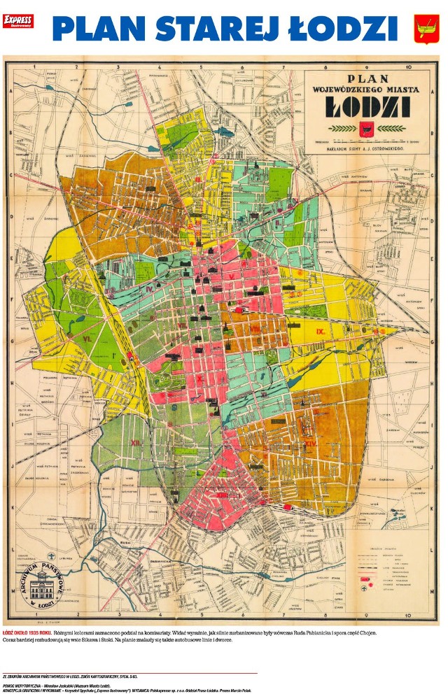 Wielka kolekcja archiwalnych planów Łodzi