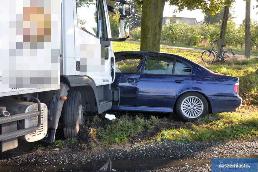 Wypadek w powiecie włocławskim. Zderzenie trzech samochodów [zdjęcia]