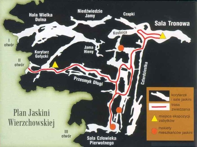 plan Jaskini Wierzchowskiej