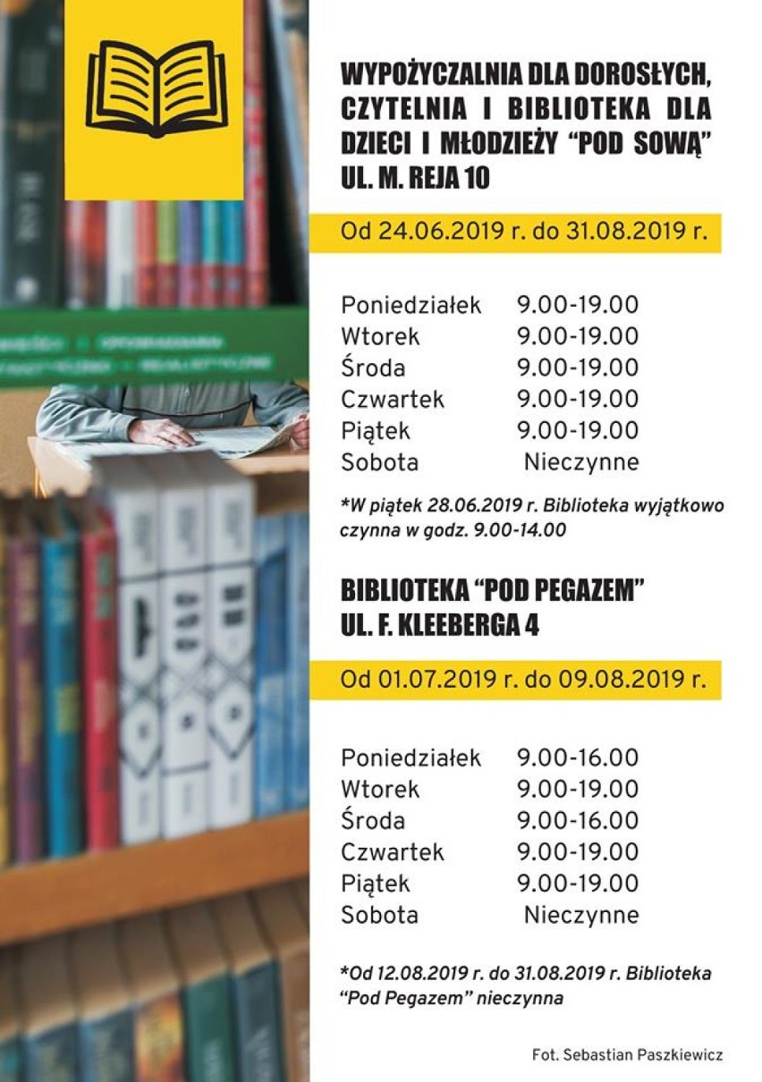 Wakacyjne godziny otwarcia oleśnickich bibliotek