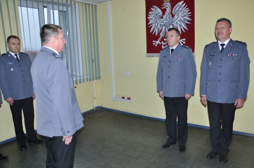 Powitanie nowego komendanta powiatowego policji w Łowiczu (Zdjęcia)