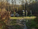 Makabryczne odkrycie u zbiegu Skawy i Wisły w Podolszu. Znaleziono zwęglone ciało mężczyzny w spalonym samochodzie [ZDJĘCIA]