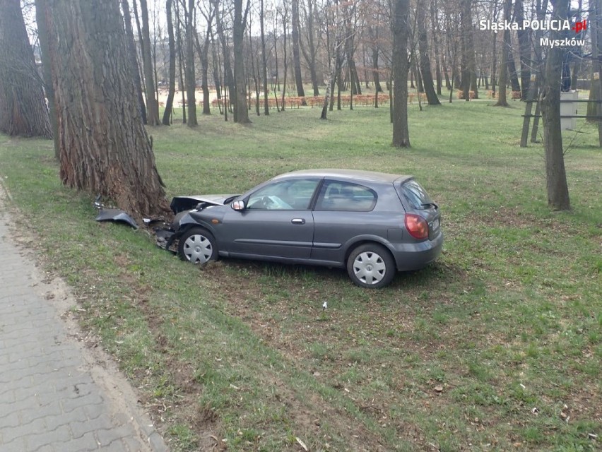 Myszków: Pijany kierowca uderzył w drzewo na ulicy...