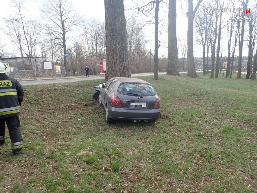 Myszków: Pijany kierowca uderzył w drzewo na ulicy...