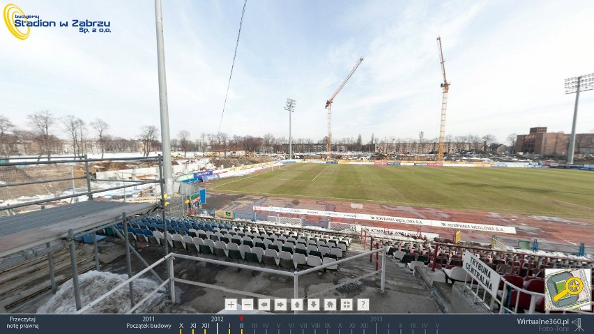 Budowa stadionu Górnika Zabrze. Panorama z lutego już jest! [ZDJĘCIA]