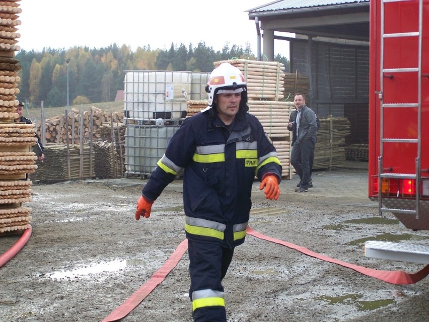 Ćwiczenia strażaków w Gliśnie