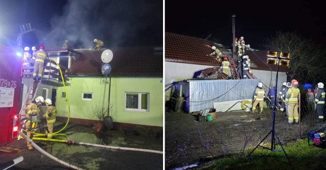 Do pożaru doszło w Mokówku, zapaliło się poddasze domku jednorodzinnego.