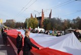 Święto Niepodległości 2022 w Tychach. Uroczystości w kościele św. Krzysztofa i pod pomnikiem Niepodległa ZDJĘCIA