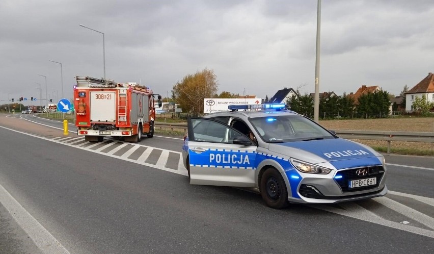 Niebezpieczny wypadek pod Jordanowem Śląskim. Na miejscu...