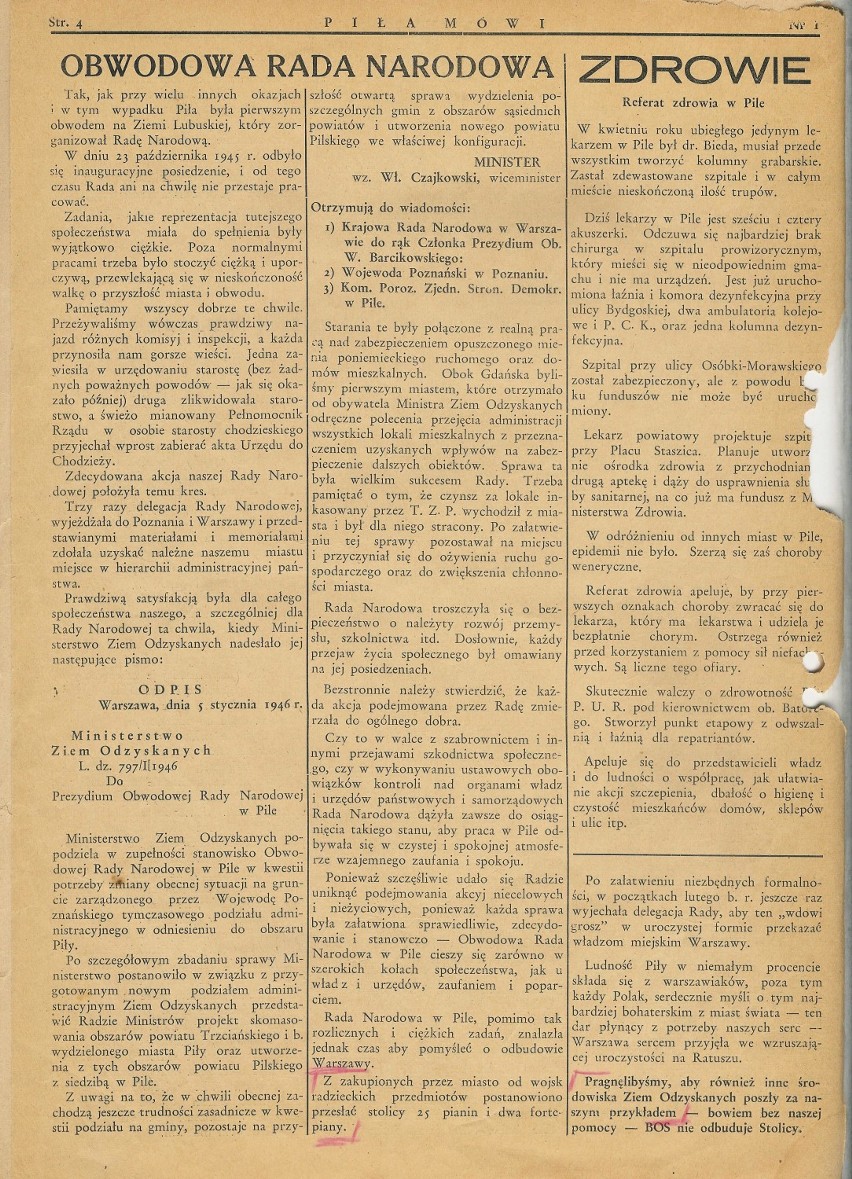 Piła Mówi - pierwsze czasopismo wydawane nad Gwdą (galeria)