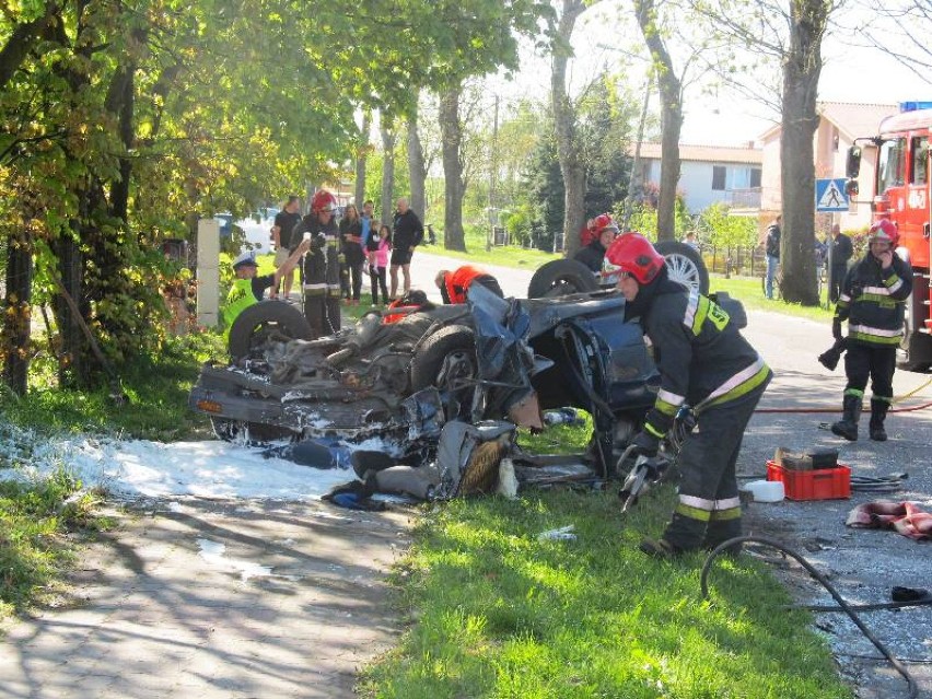 Wypadek drogowy na ul. Kisielice Duże w Białogardzie...