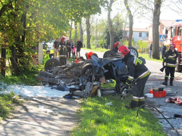 Wypadek drogowy na ul. Kisielice Duże w Białogardzie [ZDJĘCIA]