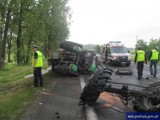 Wypadek koło Ostródy. Zderzenie 3 pojazdów na krajowej "siódemce" [zdjęcia]