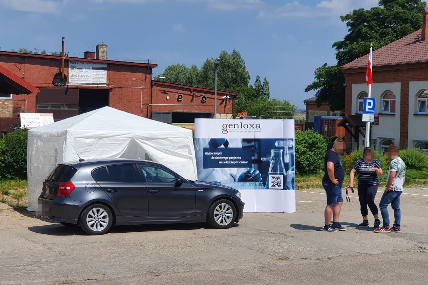 Testy na COVID-19 w Pucku, na parkingu przy ul. 10-Lutego - 19 czerwca 2020