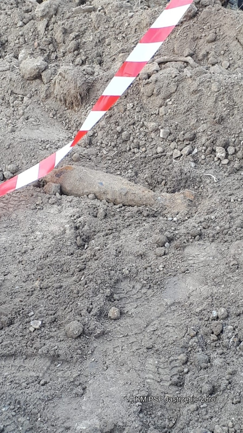Niewybuch znaleziony w Jastrzębiu-Zdroju podczas prac ziemnych