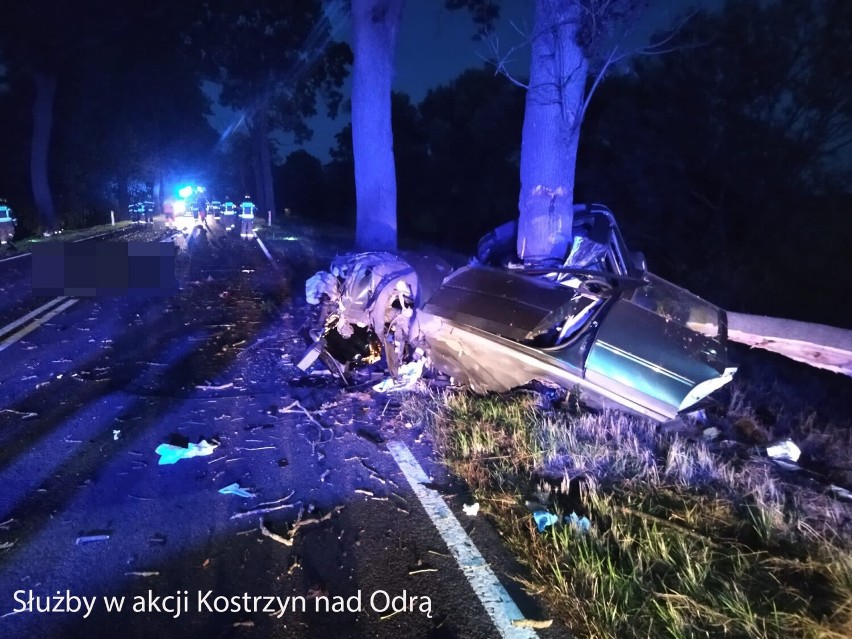 Samochód osobowy uderzył w drzewo między Kostrzynem a...
