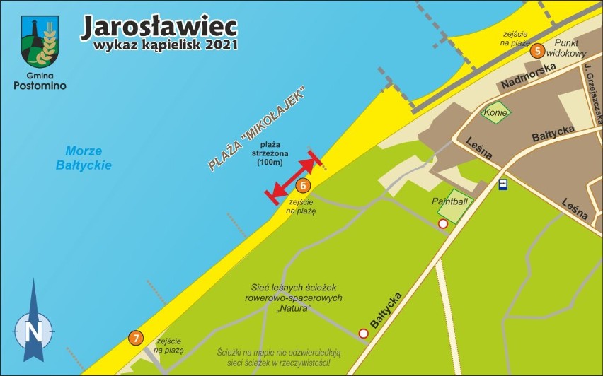 Wakacje 2021 w Jarosławcu. 4 kąpieliska strzeżone i 26 ratowników