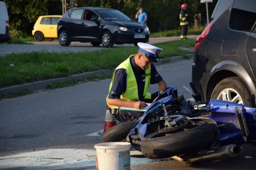 Nowy Dwór Gdański. Wypadek z udziałem motocykla