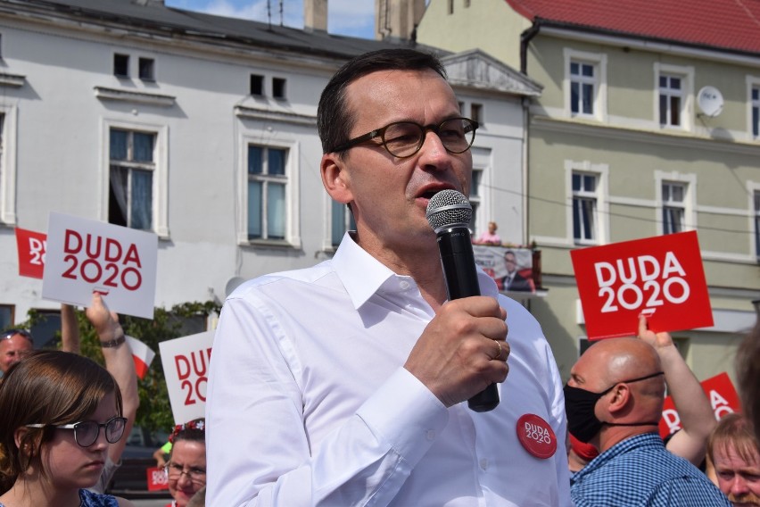 Premier Mateusz Morawiecki w Świeciu. Namawiał do głosowania na Andrzeja Dudę. Zobacz zdjęcia i wideo