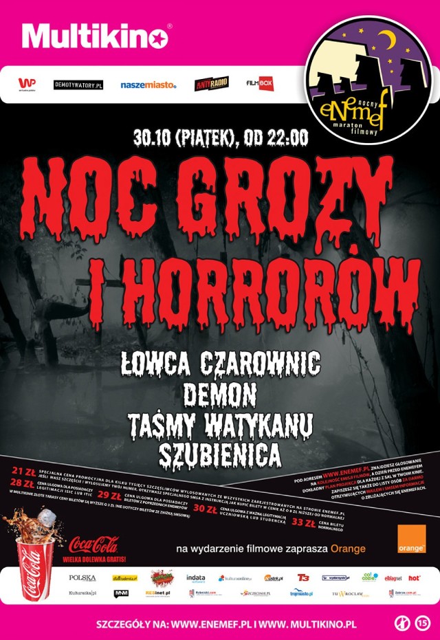 Multikino ENEMEF Noc Grozy i Horrorów. Wygraj bilety na upiorny maraton! [KONKURS]