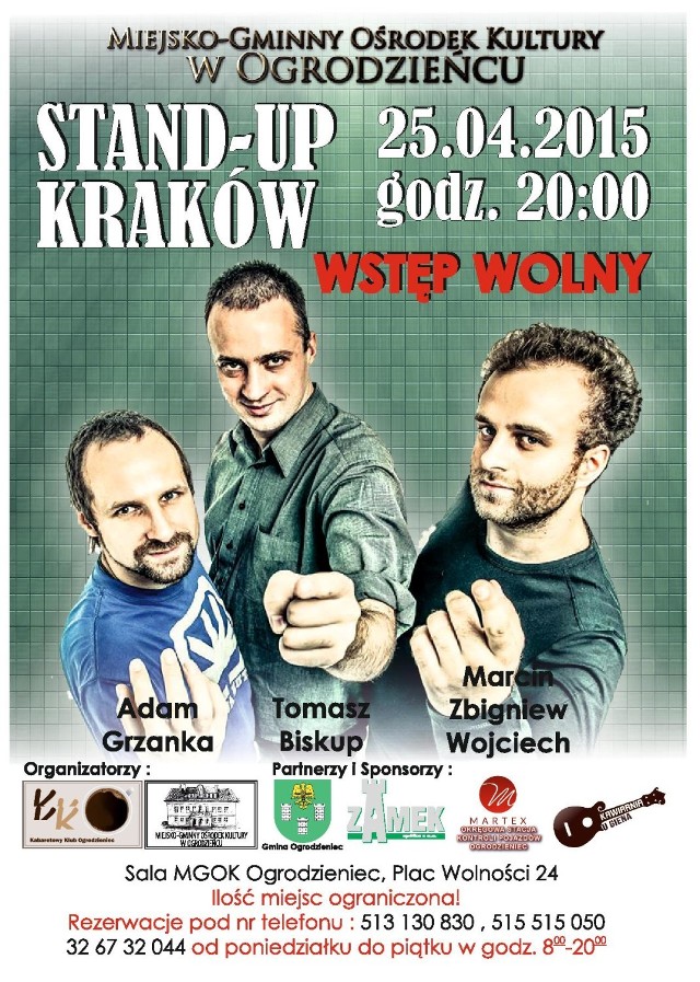 Stand-Up Kraków w MGOK w Ogrodzieńcu.