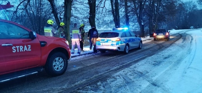 W Złocieńcu dwóch chłopców chodziło po cienkim lodzie na jeziorze Rakowo. Na pomoc ruszyli strażacy i policjanci. Zdążyli na czas