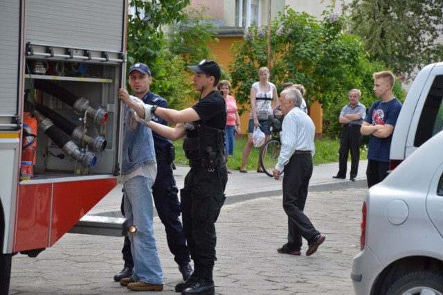 Pożar na ul. Sterlinga w Tomaszowie