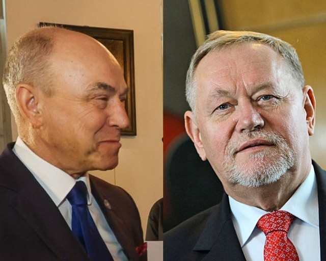 Prof. Wojciech Wysota (z lewej) i prof. Andrzej Tretyn będą konkurować o stanowisko rektora w 2024 roku