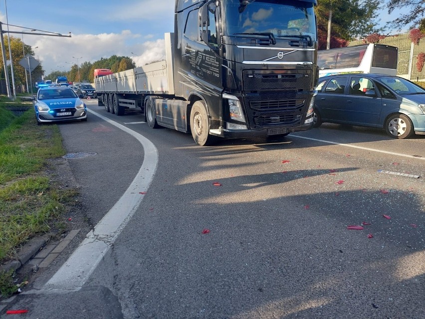 Wypadek w Olkuszu na DK-94, kierunek Kraków