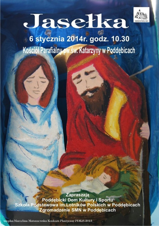 Jasełka w Poddębicach - plakat szopka Marceliny Matuszewskiej Konkurs Plastyczny PDKiS 2013