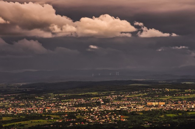 Widok na Jasło z góry Liwocz