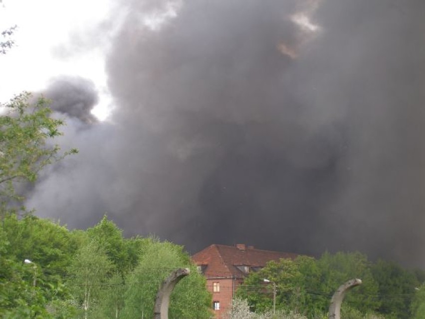 Pożar we Wrocławiu Maślice 1 maja 2011