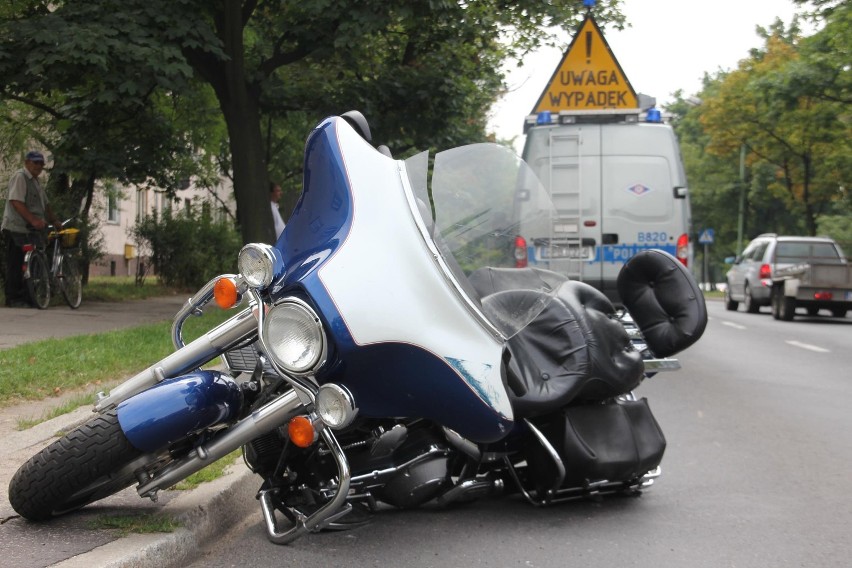 Legnica: Wypadek motocyklisty