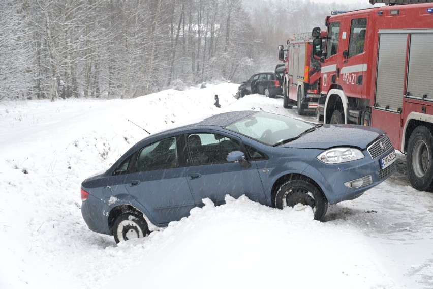 Wypadek trzech samochodów w Maruszy pod Grudziądzem