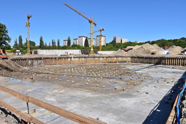 Budowa aquaparku Fabryka Wody w Szczecinie.